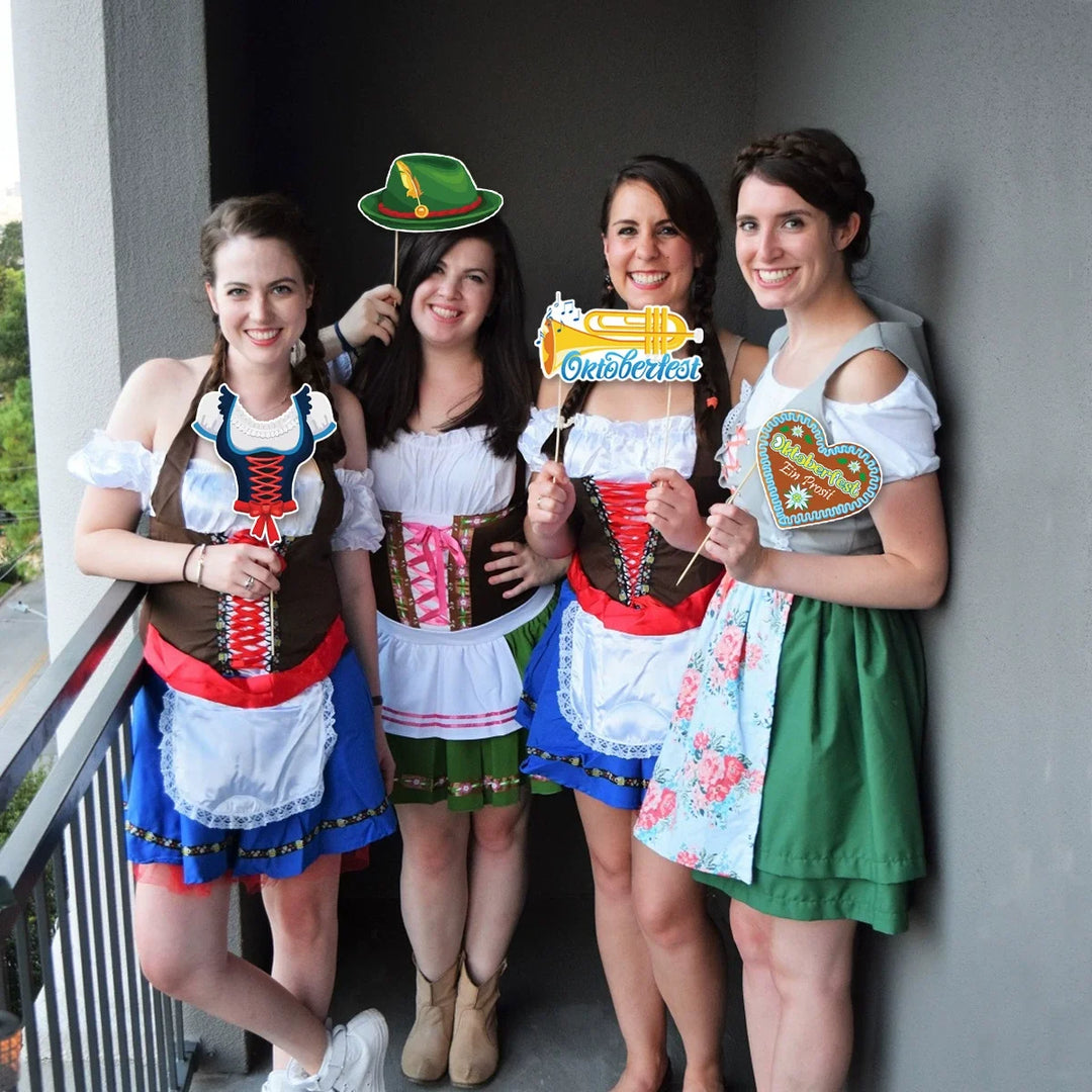 Foto-Requisiten Set im Oktoberfest-Design (30-teilig)- 1+1 Gratis – GaudiSpaß Oktoberfest 2025