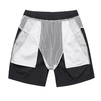 Herren Laufshorts mit Mesh-Innenshorts und Reißverschlusstaschen – Nikoas