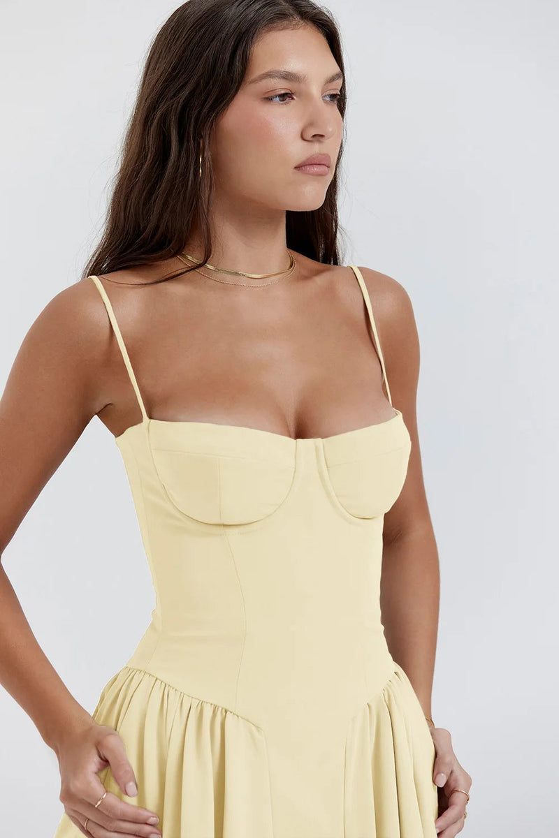 Sommerkleid mit Sweetheart-Ausschnitt – Elvira