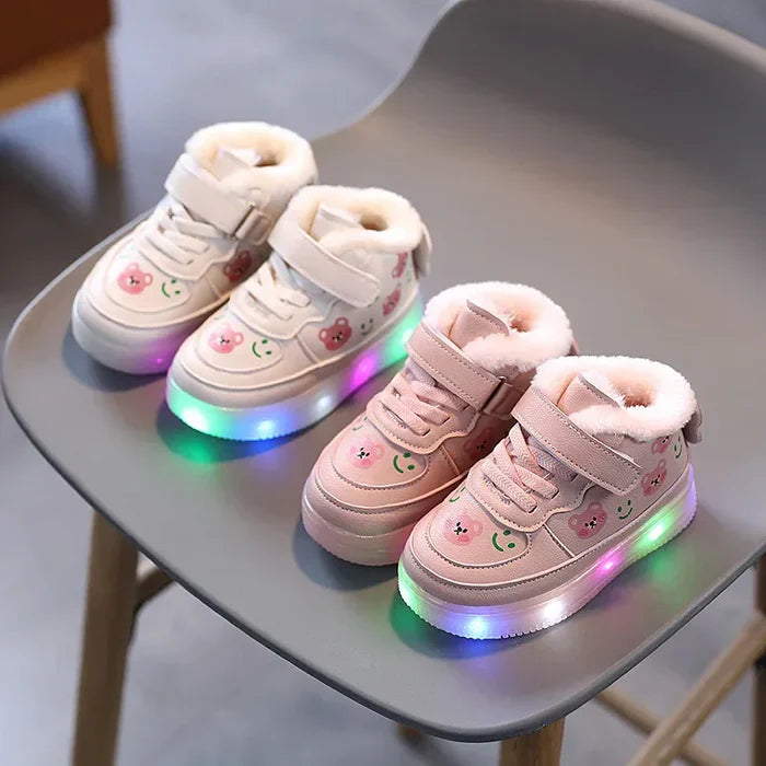 Herbstleuchtende Kinder-LED-Sneaker mit Komfortsohle – HerbstGlimmerStep