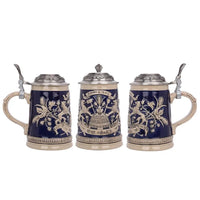 Bierkrug mit Relief & Zinndeckel (0,8 L) – BavariaKrug Oktoberfest 2025