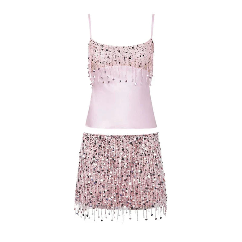 Pailletten-Tassel Bikini Set – Riviera