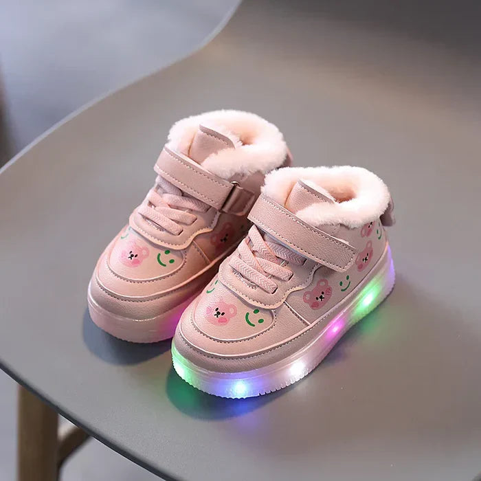 Herbstleuchtende Kinder-LED-Sneaker mit Komfortsohle – HerbstGlimmerStep