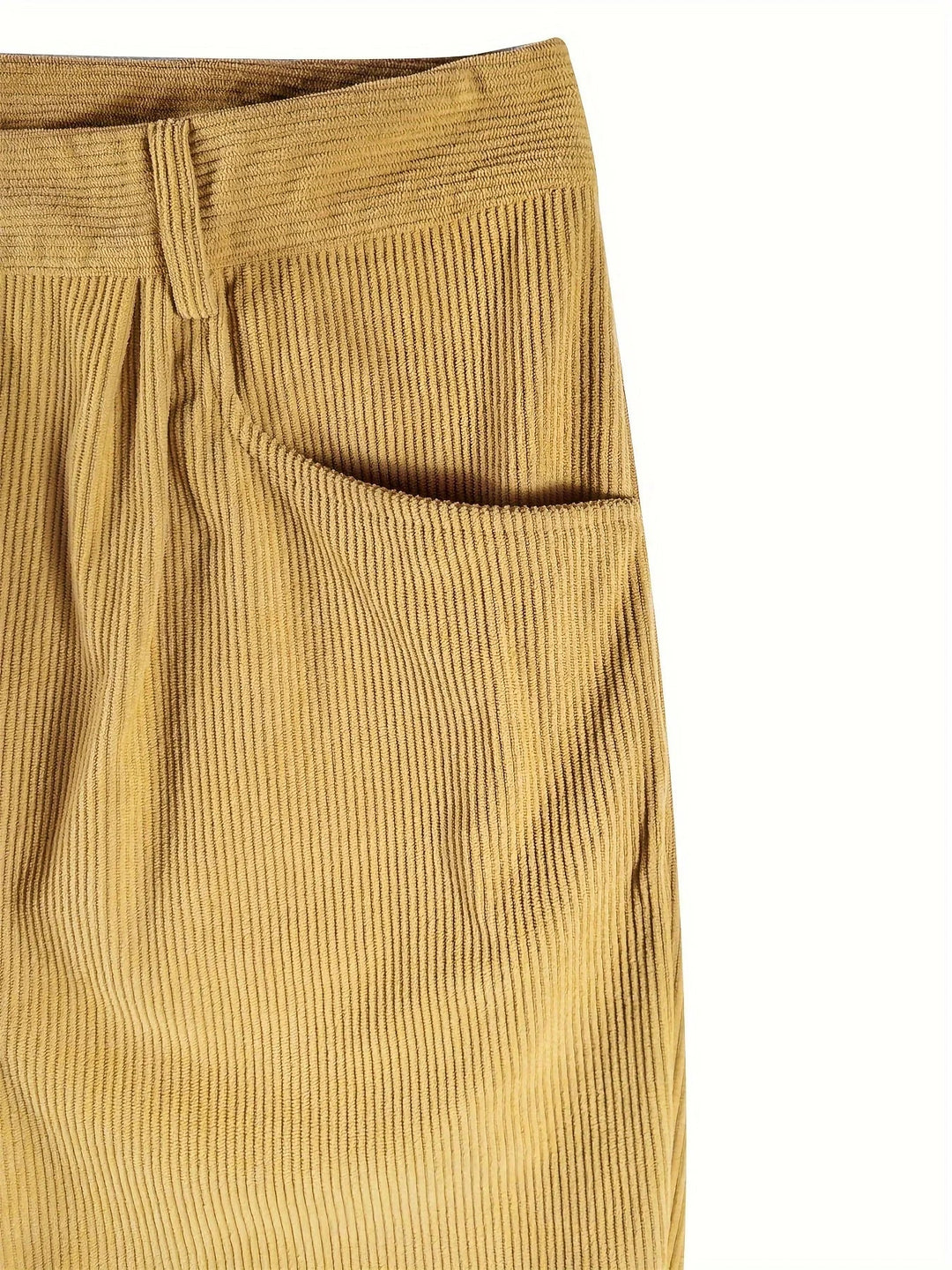 Damen Cordhose mit hoher Taille und geradem Schnitt – Elvira