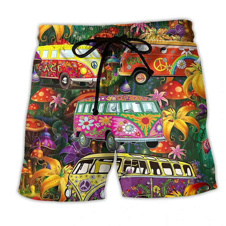 Herren Schwimmshorts mit Graffiti-Print – NovaBay