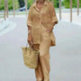 Luftig & Stylisch Oversized Leinen-Kombi mit Bluse und Hose Damen – Amaris