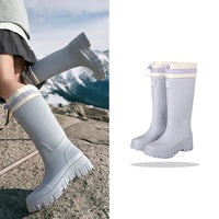 Damen Regenstiefel retro Look wasserdicht mit Antirutschsohle – Arlena