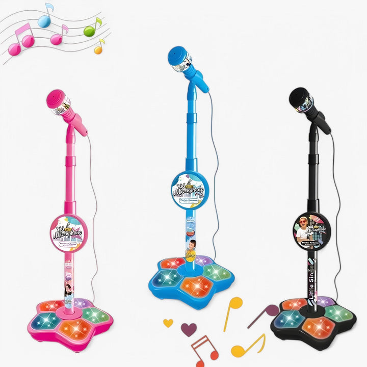 Kinder-Mikrofon mit höhenverstellbarem Ständer – KlangSpaß Bühne