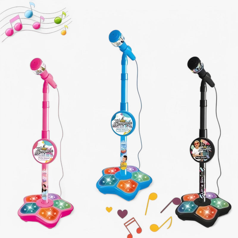 Kinder-Mikrofon mit höhenverstellbarem Ständer – KlangSpaß Bühne