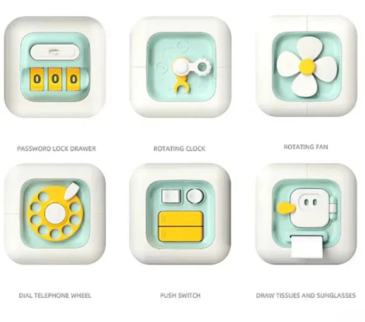 Montessori Lern- und Motorikbrett aus Holz für kreative Frühförderung