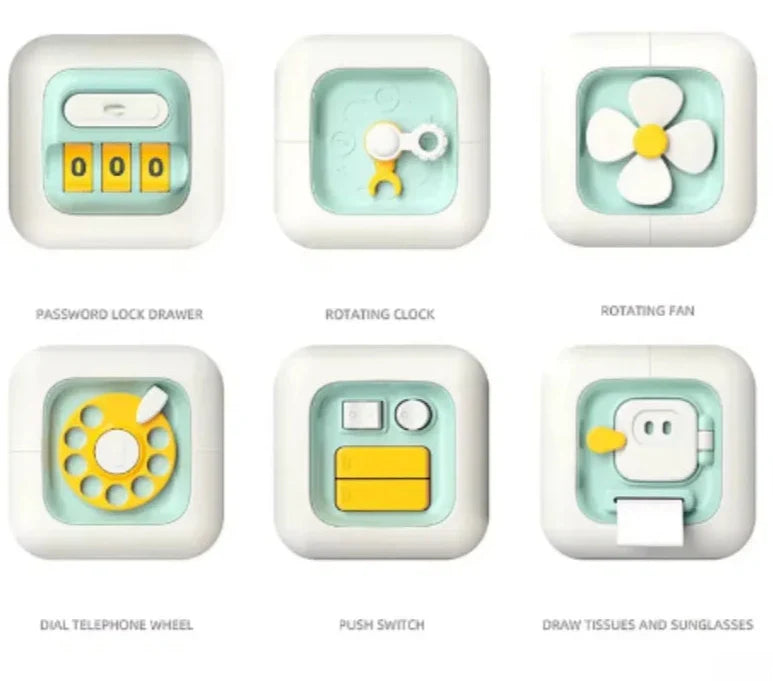 Montessori Lern- und Motorikbrett aus Holz für kreative Frühförderung