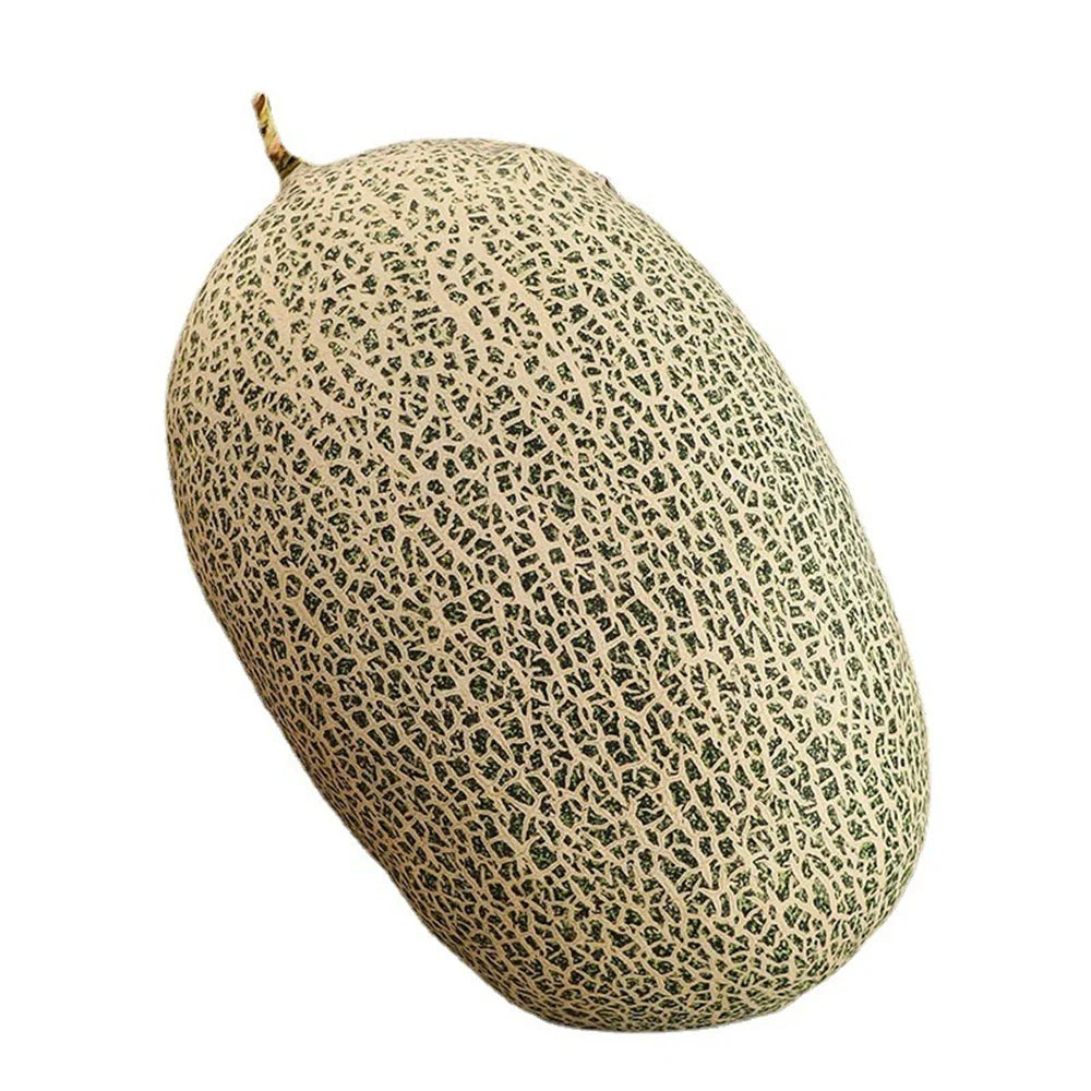 Kissen in Form einer Hami-Melone, realistisch, Dekoration, beige-grün, Simulation Fruchtkissen.