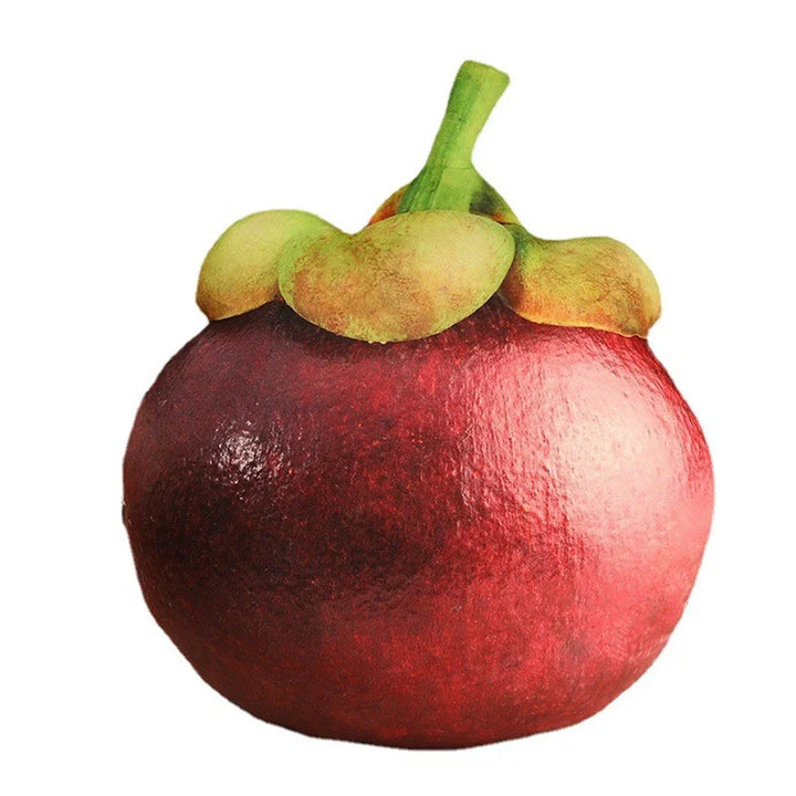 Mangostan Kissen, Simulation Fruchtkissen, rot-grün, Dekoration, weiches Material