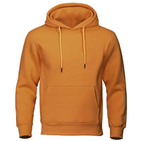 Orange Herren-Hoodie, Fleece, warm, Streetwear, lässig, atmungsaktiv, Kapuzenpullover.