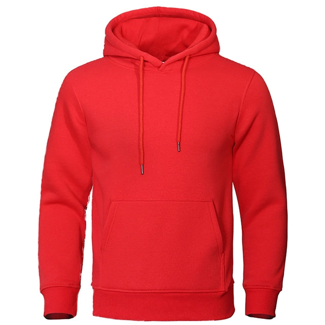 Roter Herren-Hoodie aus Fleece, warm, modisch, Streetwear, lässig, atmungsaktiv.