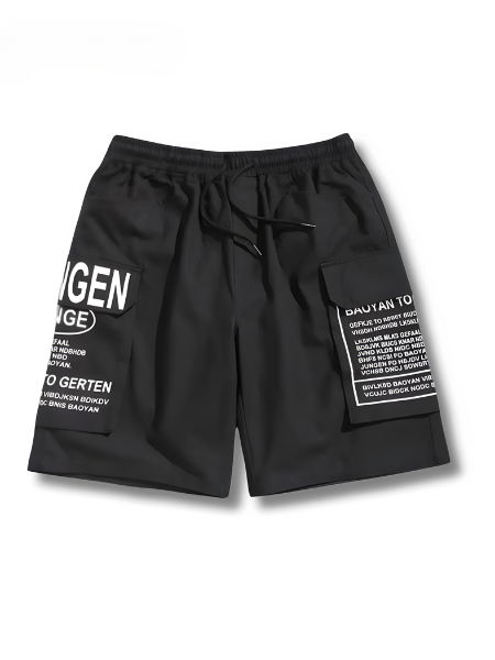 Sommer Shorts Herren mit Letter-Print Streetstyle Look - Milan