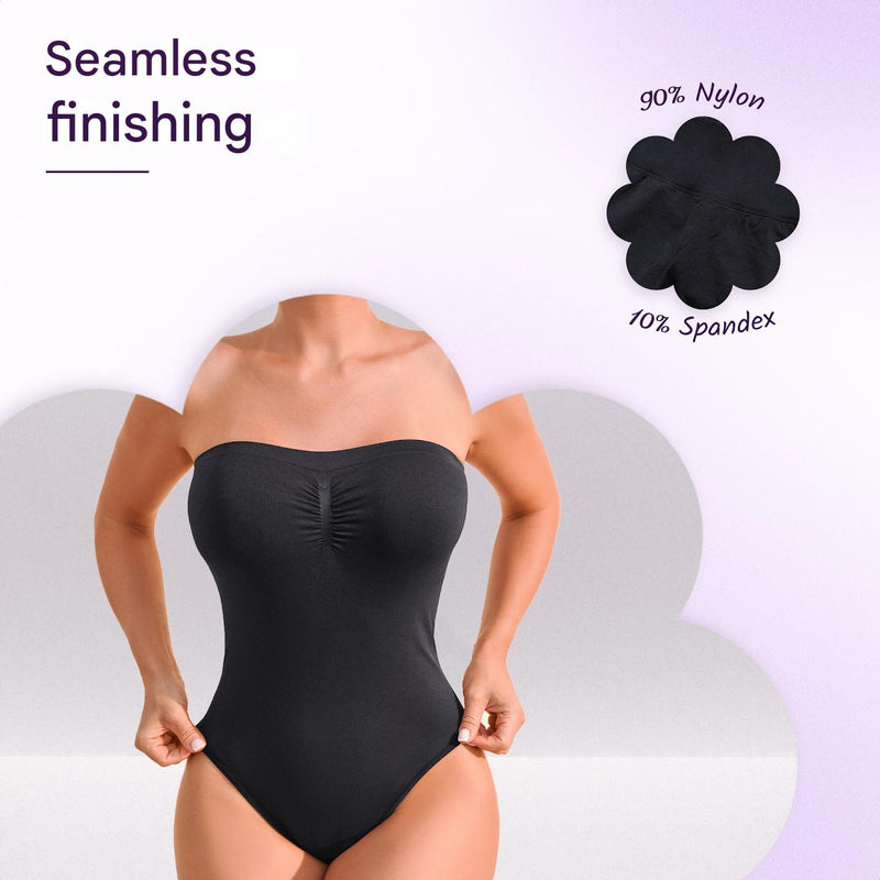 Nahtloser trägerloser Shaping-Body mit Slip – Élise
