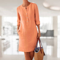 Herbstliches Kleid mit warmen Farben – Nika