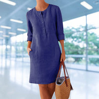 Herbstliches Kleid mit warmen Farben – Nika