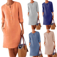 Herbstliches Kleid mit warmen Farben – Nika