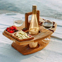 Tragbarer Holz-Picknick-Weintisch – WineNest