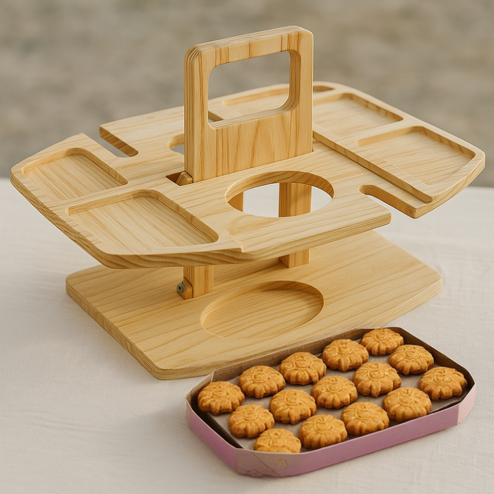 Tragbarer Holz-Picknick-Weintisch – WineNest