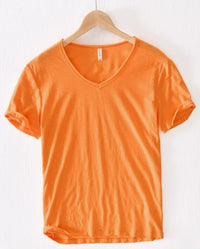 Herren V-Ausschnitt Leinen Shirt – Luca