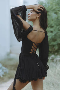 Leichte Sommerkleid mit eingebautem Höschen – Nola