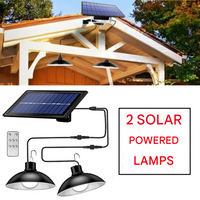 Drahtloses Solar-LED-Lampenset mit Fernbedienung – TwinRay
