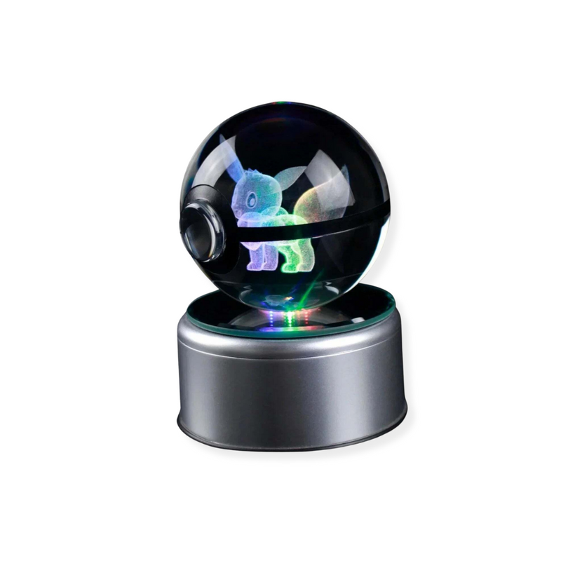 AA OUTOF STOCK Kristall-Pokékugel mit LED-Standfuß – Interaktives Sammelspielzeug