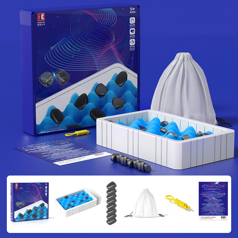 Brettspiel für Kinder ab 9 Jahren, blau, mit Zubehör, Denkspiel, Lernspielzeug, Geschenkidee.