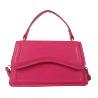 Pinkfarbene Damenhandtasche aus Leder mit Tragegriff, modisches Accessoire.