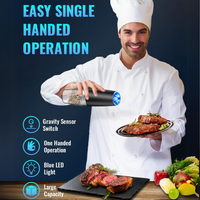 Koch mit elektrischem Pfeffermühle, Einhandbedienung, LED-Licht, große Kapazität, Küche.