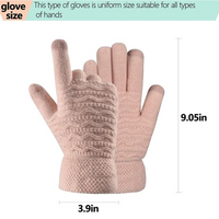 Rosa Strickhandschuhe, Einheitsgröße, 9,05 Zoll, für alle Handtypen geeignet.