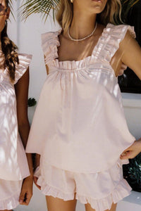 Zweiteiliges Rüschen-Pyjama Set für den Sommer – Nia