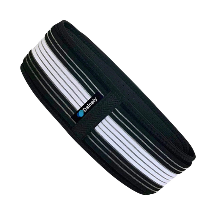 Schwarzes und weißes Fitness-Widerstandsband, elastisch, für Krafttraining.