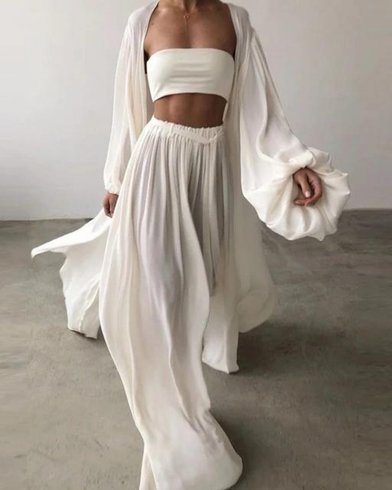 Dreiteiliges Sommer-Outfit Baumwolle Damen – Marla