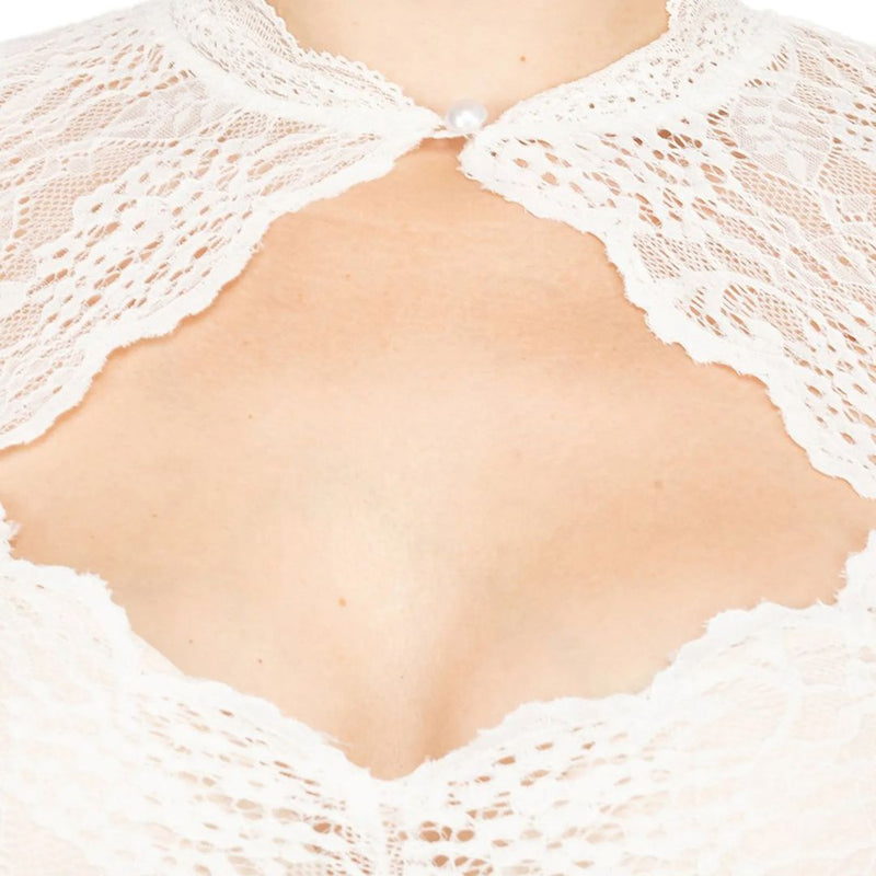 Trendy Dirndlbluse mit Spitze & Herzausschnitt für Damen – Alina - Oktoberfest 2025