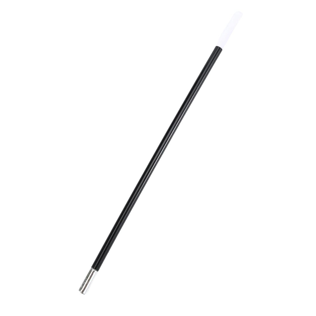 Schwarzer Zauberstab mit silbernem Griff und weißer Spitze, Magier Requisit, 30 cm lang.