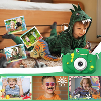 Kinderkamera mit HD-Funktion und Dinosaurier-Design für erste Fotoabenteuer