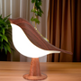 Vogel-Tischlampe aus Holz, LED, warmweißes Licht, dekorativ, modern, Wohnzimmer, Schlafzimmer.