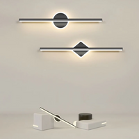 Moderne LED-Wandleuchten, geometrisches Design, schwarz-weiß, minimalistisch, Innenbeleuchtung.