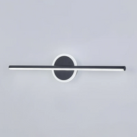 Moderne schwarze LED-Wandleuchte, minimalistisches Design, energiesparend, für Innenräume.