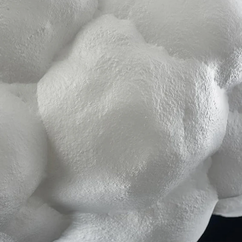 Weiße Schaumstruktur, Nahaufnahme, Textur, Detail, weiche Oberfläche, abstrakt, Hintergrund.