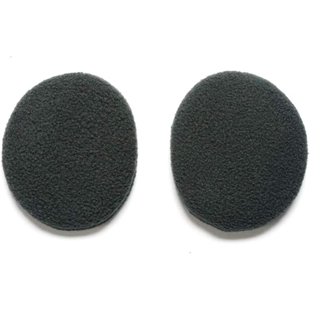 Schwarze Schaumstoff-Ohrpolster, rund, Ersatz für Kopfhörer, weiches Material, 2 Stück.