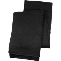 Schwarzer Strickschal aus Wolle, warm und weich, ideal für Wintermode und kaltes Wetter.