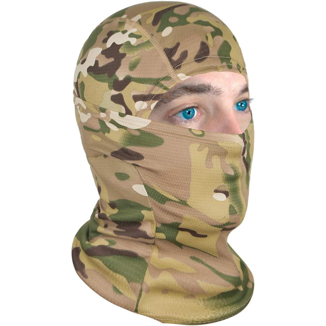Tarnmuster Sturmhaube, Camouflage Balaclava, Outdoor-Gesichtsschutz, atmungsaktiv, Unisex