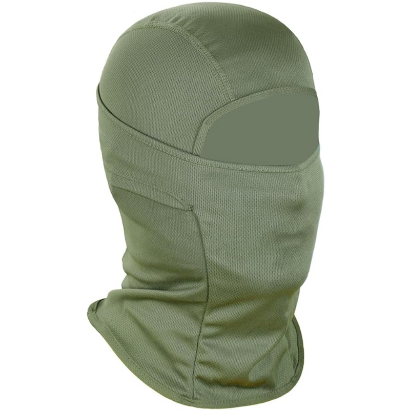 Olivgrüne Sturmhaube, atmungsaktiv, für Outdoor-Aktivitäten, winddicht, Unisex.