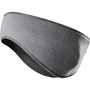 Graues Fleece-Stirnband, warm, elastisch, ideal für Outdoor-Sport im Winter.