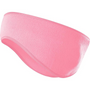 Rosa Stirnband aus Fleece, warm, weich, ideal für Sport und Outdoor-Aktivitäten im Winter.